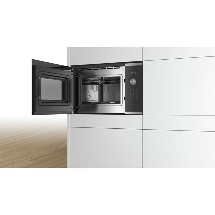 Bosch BFL554MS0 Série 6 Micro ondes intégrable 59 x 38 cm 25 litres Inox - vue 7