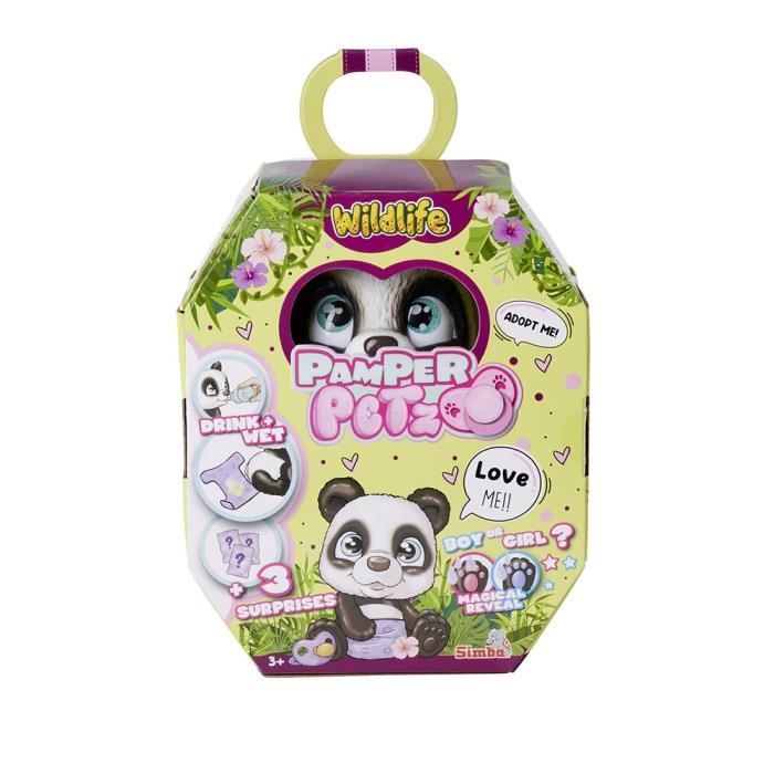 Silvertorn Smoby - Pamper Petz - Panda a adopter - 4 accessoires - Articulé - Bois et fais pipi - Certificat d'adoption - Des 3 ans Blanc - vue 4