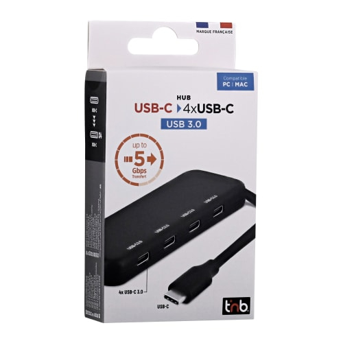 T'nB TCHUB4USBC hub & concentrateur USB Type C 5000 Mbit/ Neuf - vue 3