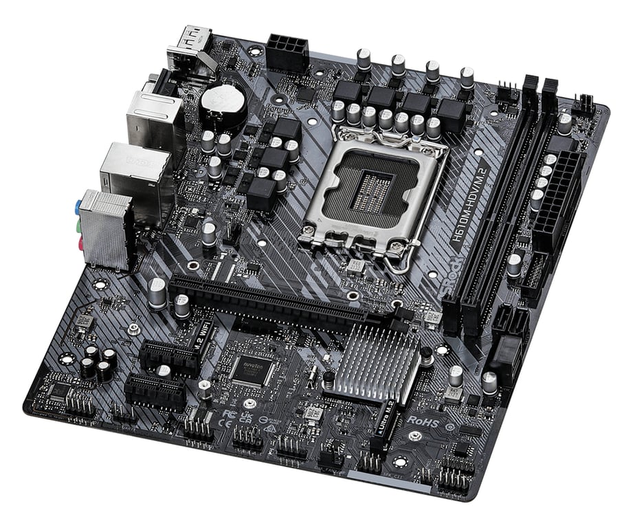 Asrock H610M HDV/ .2 Intel H610 LGA 1700 micro ATX Neuf - vue 3