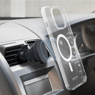 Guscio antibatterico invisibile antiurto magnetico per Apple iPhone 12 mini, trasparente