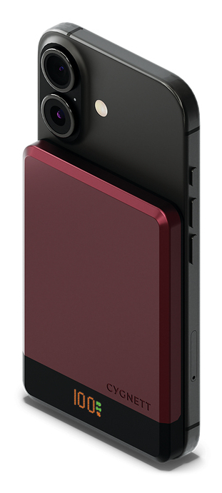 Cygnett MagSlim 5000 mAh Recharge sans fil Couleur cerise Neuf - vue 6