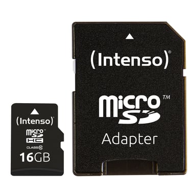 MicroSDHC Intenso 16GB Classe 10