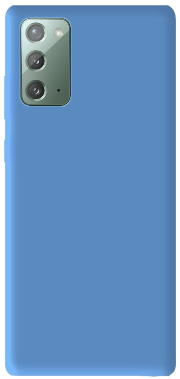 Coque silicone unie compatible Mat Bleu Samsung Galaxy Note 20