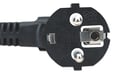 Manhattan Cable de alimentación, enchufe Schuko europeo (CEE 7/4) a conector C13 hembra, 1,8 m, 16 A, negro, garantía de por vida