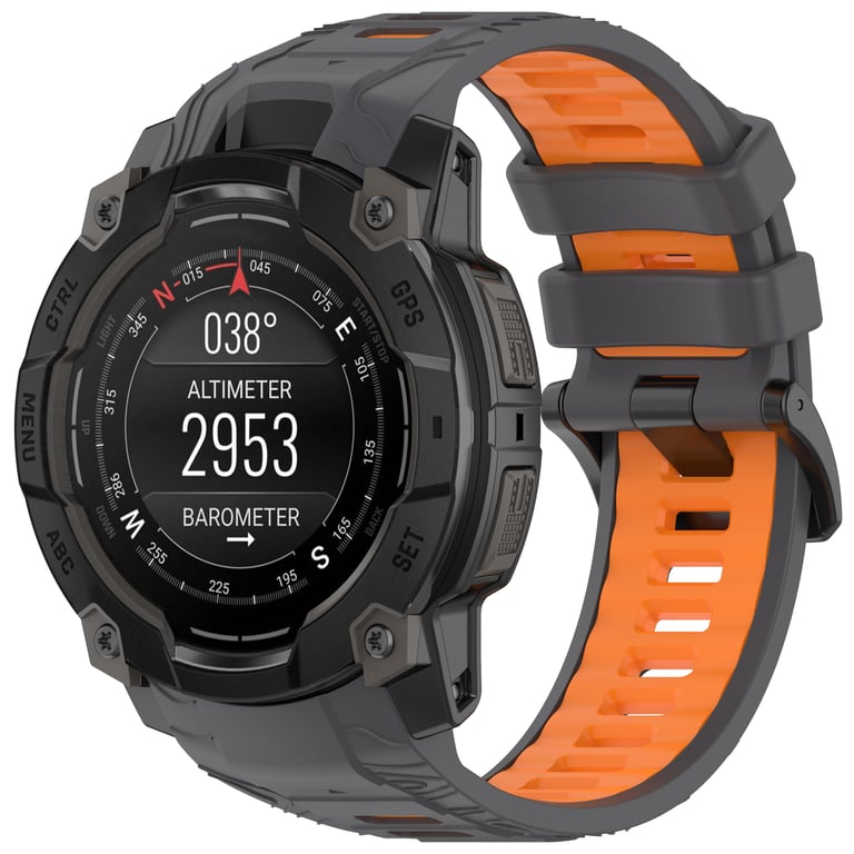 Bracelet de montre en silicone bicolore Garmin Instinct 3 Modèle 2 Neuf - vue 4