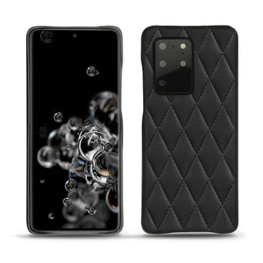 Funda de piel Samsung Galaxy S20+ 5G - Tapa trasera - Negro - Piel lisa cosida