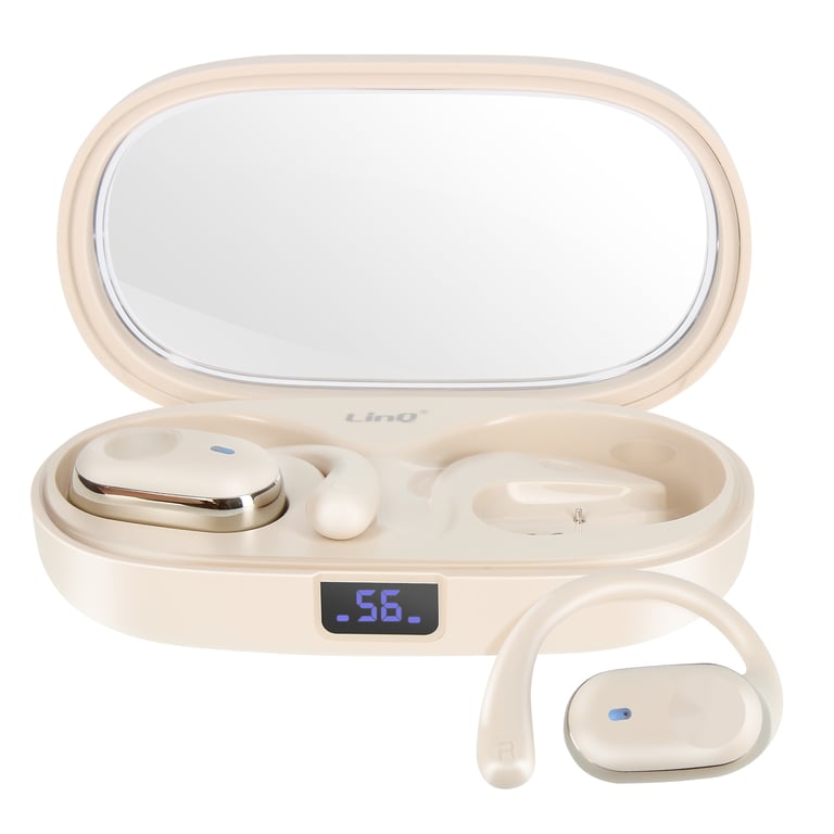 Écouteurs Sans Fil Conduction Aérienne Boîtier de Charge Affichage LED Neuf