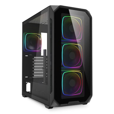 Boîtier ATX Semi-Tower RGB Noir Sharkoon AK5G