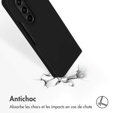 Accezz Coque Liquid Silicone pour Samsung Galaxy Z Fold 5 - Noir