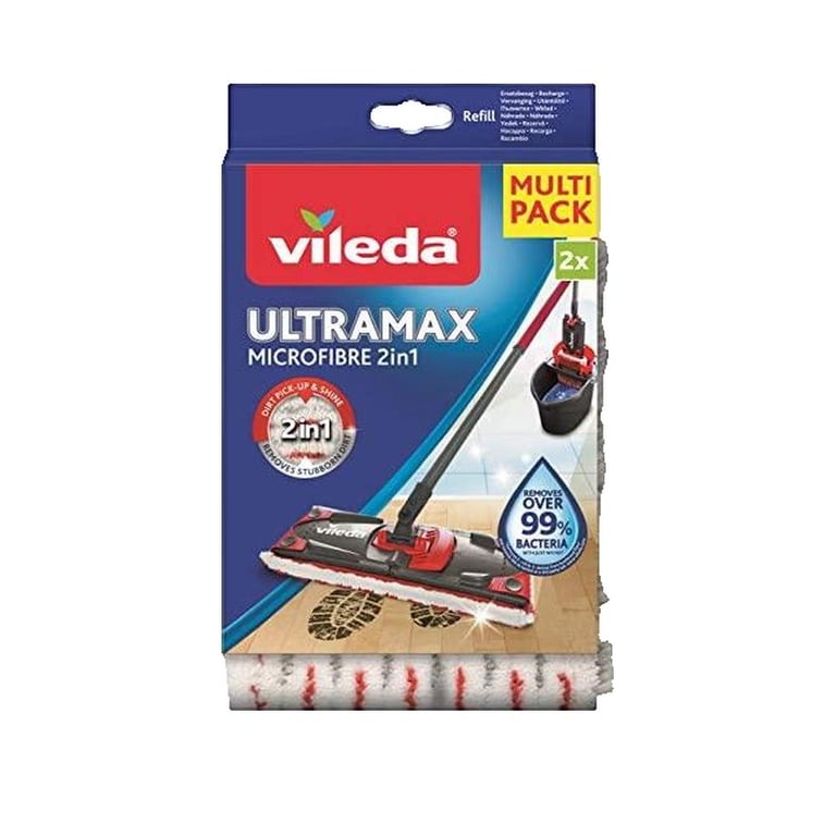 Serpillères Vileda Ultramax 2 unités 35x14cm Neuf