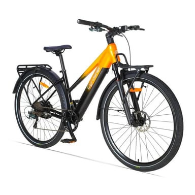 Bicicleta Eléctrico Asuka | Motor 250W | Batería 36V 14Ah | Neumáticos de 700C*45C Pulgadas | Velocidad Máx 25 km/h | Autonomía 100 km | Color Naranja