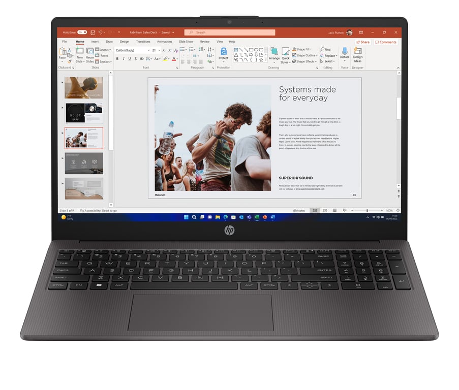 HP 255 G10 AMD Ryzen™ 3 7330U Ordinateur portable 39,6 cm (15.6 ) Full HD 8 Go DDR4-SDRAM 256 Go SSD Wi-Fi 6 (802.11ax) Windows 11 Home Argent - Neuf