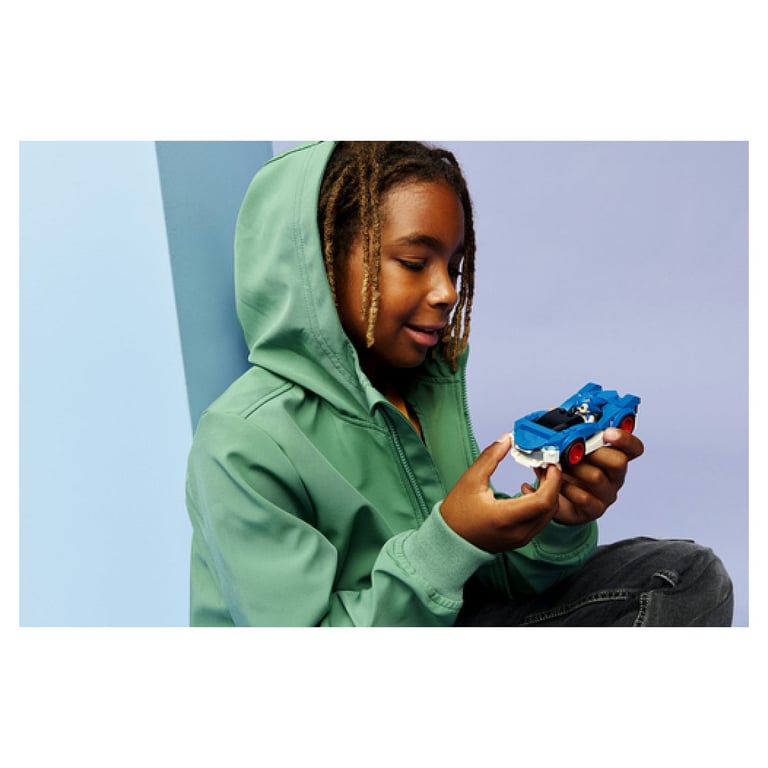 Set LEGO Sonic the Hedgehog 77117 Voiture de course Speedster 126 pièces Bleu/Blanc - Neuf