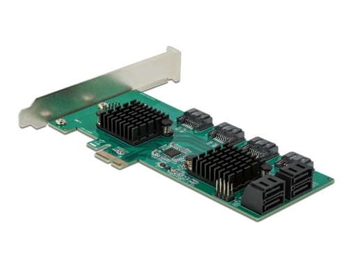 DeLOCK SATA Tarjeta PCI Express x1 de 8 puertos - Factor de forma de perfil bajo