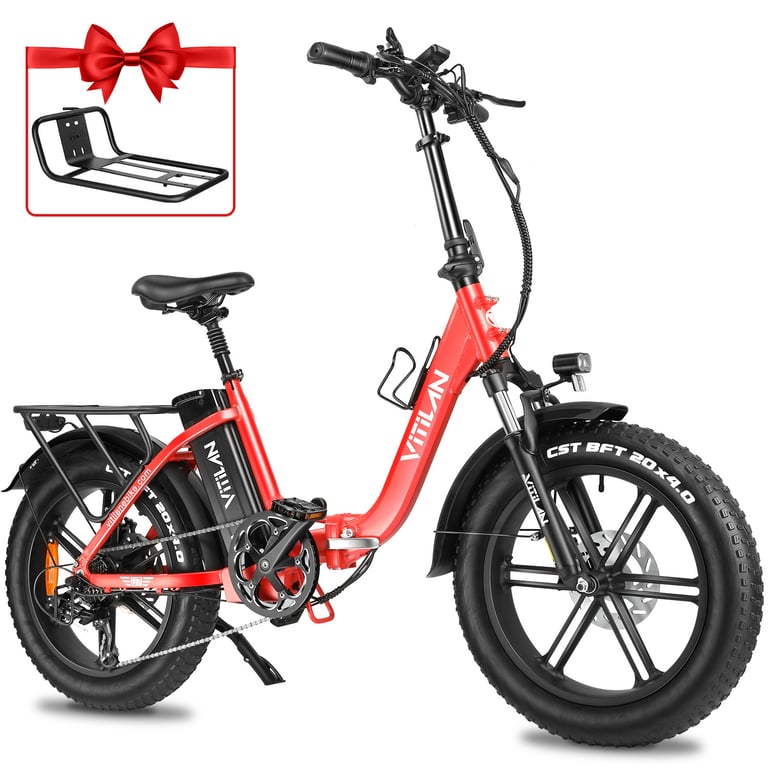 Vélo électrique pliable Vitilan U7 2.0 Step thru 20'' Moteur Batterie au lithium amovible 48V 20Ah Frein à disque hydraulique Neuf - vue 5