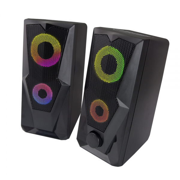 Haut-Parleur Esperanza BAILA – Avec Fil, 6 W, Enceintes Gaming 2.0 USB LED