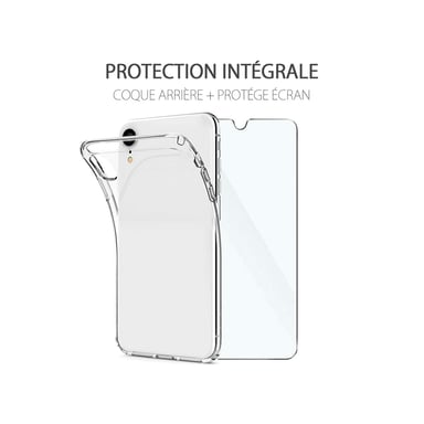 JAYM - Confezione completa Guscio + Vetro per Samsung Galaxy A22 4G - Guscio morbido trasparente e resistente + vetro protettivo rinforzato - Piatto 2.5D