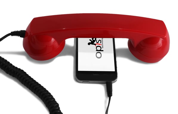 Combiné Téléphone Rétro pour Smartphones Android - Rouge