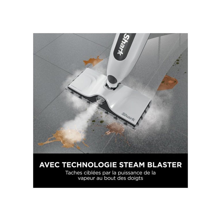 Balai Vapeur Shark SteamSpot S2001EU – Technologie Steam Blaster, Réservoir Amovible, 2 Tampons Lavables - vue 4