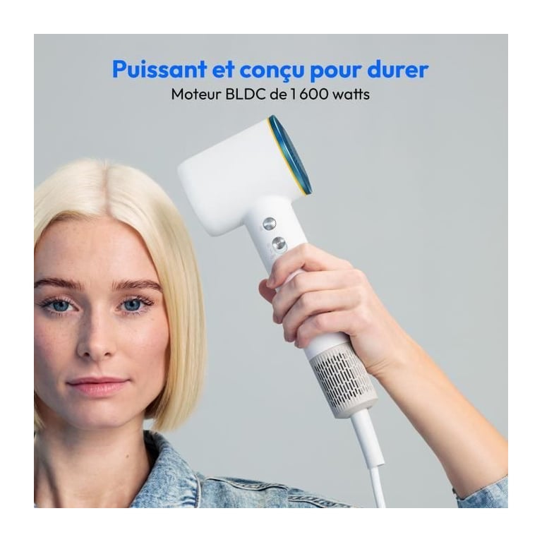 Sèche cheveux MEDION MD19983 2 vitesses 85°C Design LED - vue 3