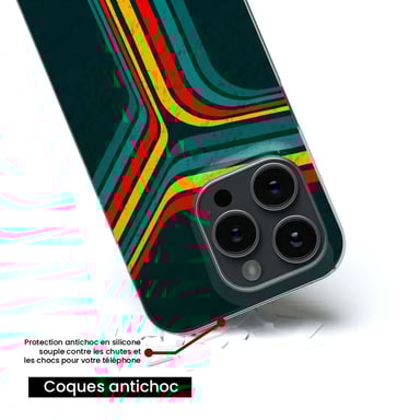 Coque en silicone - Compatible Samsung Galaxy A24 4G - design retro lines