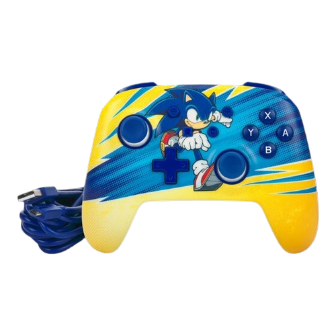 Controller cablato PowerA Sonic Boost per Nintendo Switch, giallo, blu