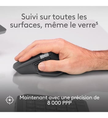 MX Master 4 - Ratón inalámbrico recargable, negro