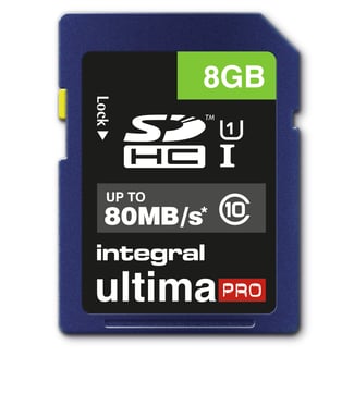 Integral 8GB ULTIMAPRO SDHC/XC 80MB CLASSE 10 UHS-I U1 8 Go SD