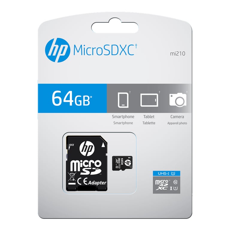 HP SDU64GBXC10HP EF mémoire flash MicroSDXC UHS I Classe 10 Neuf - vue 3