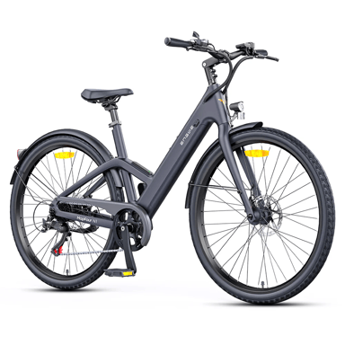 Engwe MapFour N1 Air ST Carbon Fiber City e-Bike 250W Step-Through Bicicletta elettrica per donne con sensore di coppia Batteria 36V 10Ah