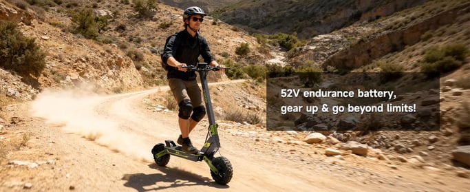 Trottinette électrique GOKEEP F5 pour adultes, batterie 52 V 20 Ah, clé NFC