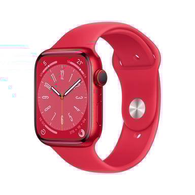 Apple Watch Series 8 OLED 45 mm Digital 396 x 484 Pixeles Pantalla táctil 4G Rojo Wifi GPS (satélite)