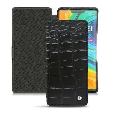 Housse cuir Huawei Mate 30 Pro -  - Noir - Cuir Abaca