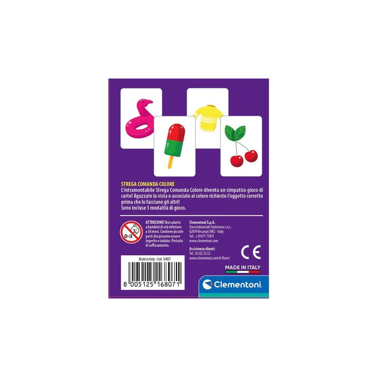 Jeu De Cartes Clementoni Strega Comanda Colore – 50 Cartes Illustrées Éducatives - vue 5