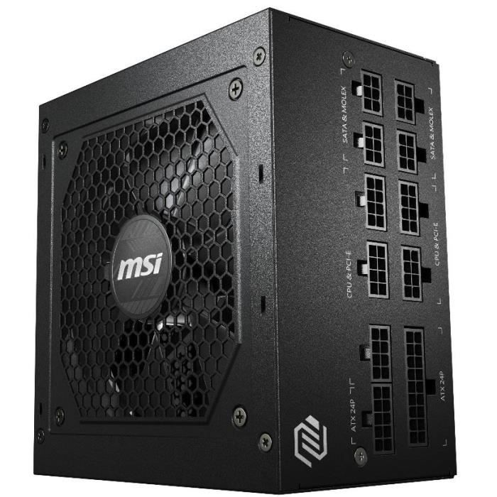 MSI Alimentation PC MAG A650GL PCIE5 80+ Gold Modulaire - vue 3
