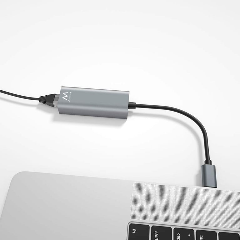 Adaptateur Ethernet USB C EWENT Gigabit 1000Mbps Compatible PCMaciPad Pro Aluminium - vue 4