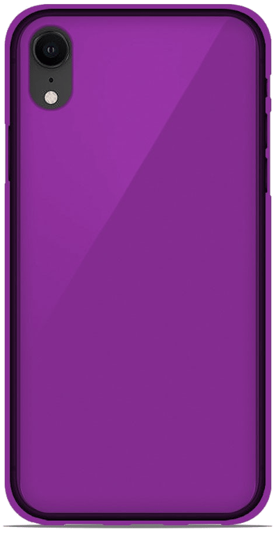 Coque silicone unie compatible Givré Violet Apple iPhone XR