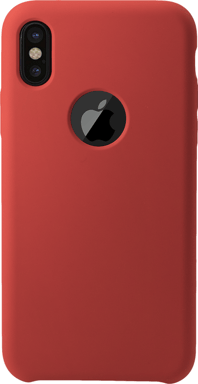 Funda de gel de silicona suave para Apple iPhone X/XS, rojo fuego