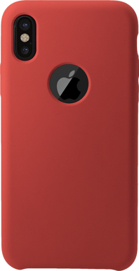 Coque en Gel de Silicone Doux pour Apple iPhone X/XS, Rouge Ardent
