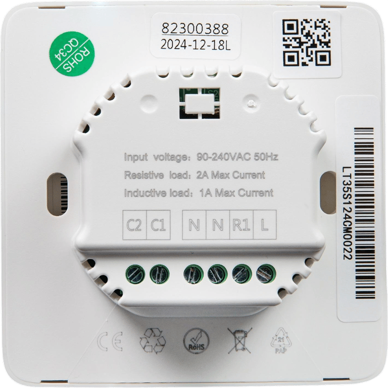 Thermostat intelligent Shelly ST1820 Wi Fi & Bluetooth Capteur dhumidité Fonction antigel - vue 3