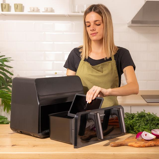 Cecotec Friteuse sans huile 9 à air chaud Cecofry Dual 9000. numérique et compacte double température technologie PerfectCook possibilité de diviser le seau de 4 5 en 2 6 modes - vue 7