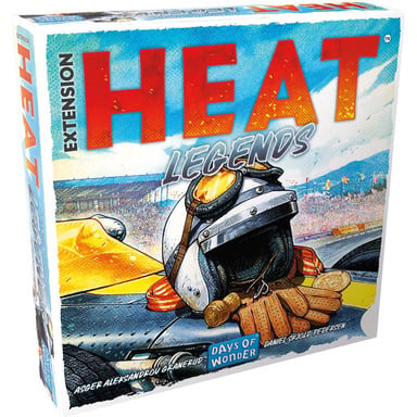 Jeu de société ASMODEE Heat Legends Extension avec 6 pilotes légendes, nouveaux défis course, 1 à 6 joueurs, multi et solo, Multicolore