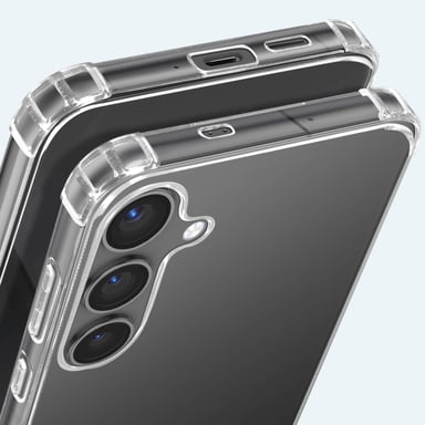 Akashi Carcasa para S24 Esquinas del parachoques de silicona Transparente