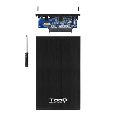 TooQ CAJA HDD 2,5'' SATA A USB 2.0/USB 3.0 NEGRA