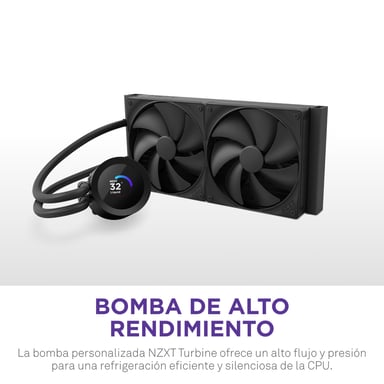 NZXT Kraken Plus 240 Procesador Sistema de refrigeración líquida todo en uno 12 cm Negro