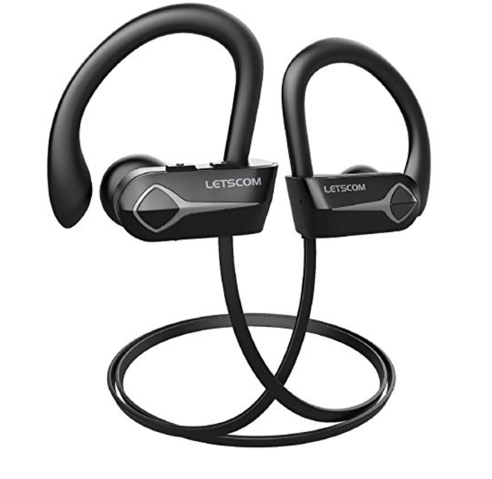 Letscom U8L Auricular Bluetooth - 15 horas de duración de la batería, IPX7  impermeable 5.0 auricular inalámbrico ideal para el deporte, correr, el  trabajo y la oficina en casa - Letscom