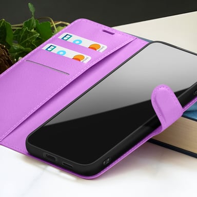 Zanaé Funda tipo cartera para Altice S61 con soporte y lengüeta magnética Violeta