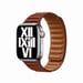 Bracelet à maillons cuir pour Apple Watch 41 mm - S/M - Terre de Sienne