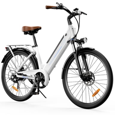 Vélo électrique urbain iScooter Ucitys, batterie 36 V 13 Ah, contrôle via application - Blanc